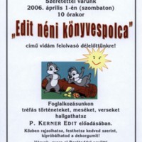 Edit néni könyvespolca - 2006. április 1.