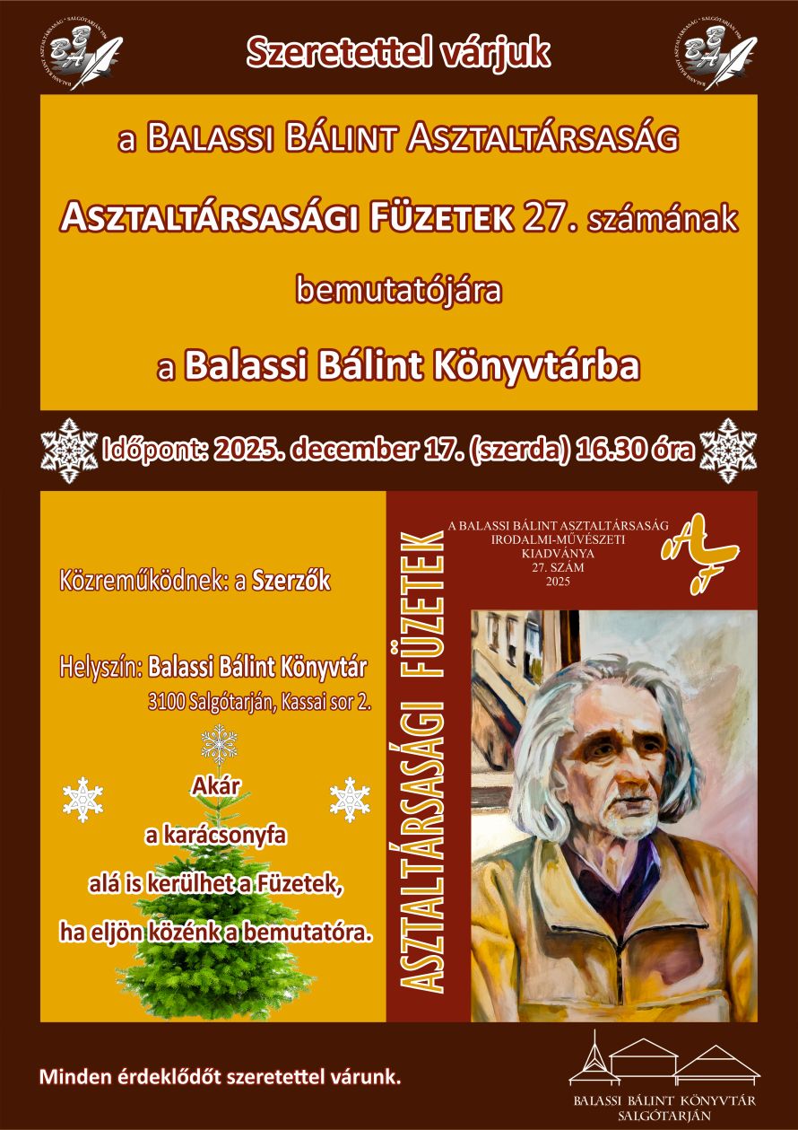 Asztaltársasági füzetek bemutatója