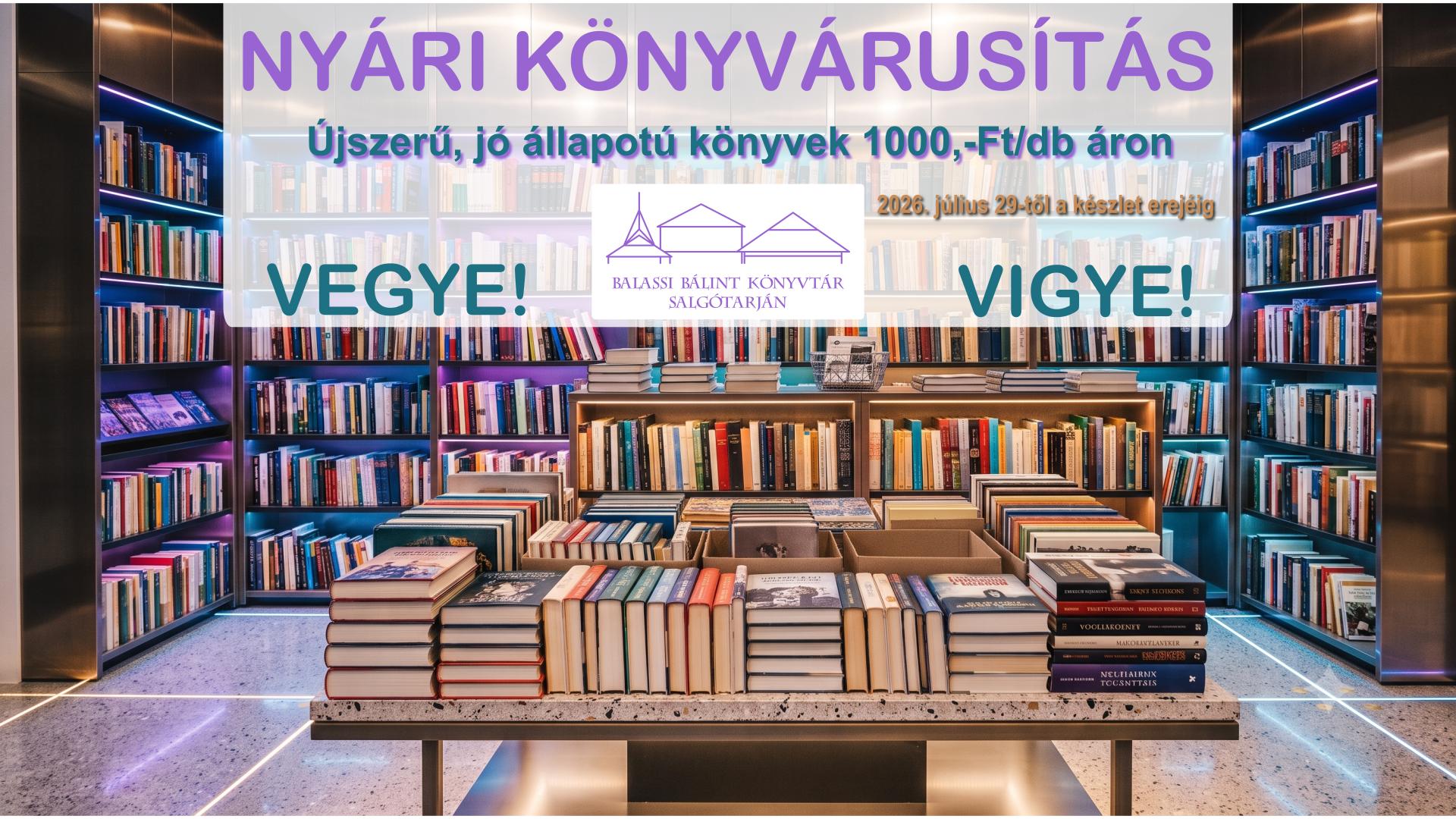 Nyári könyvárusítás