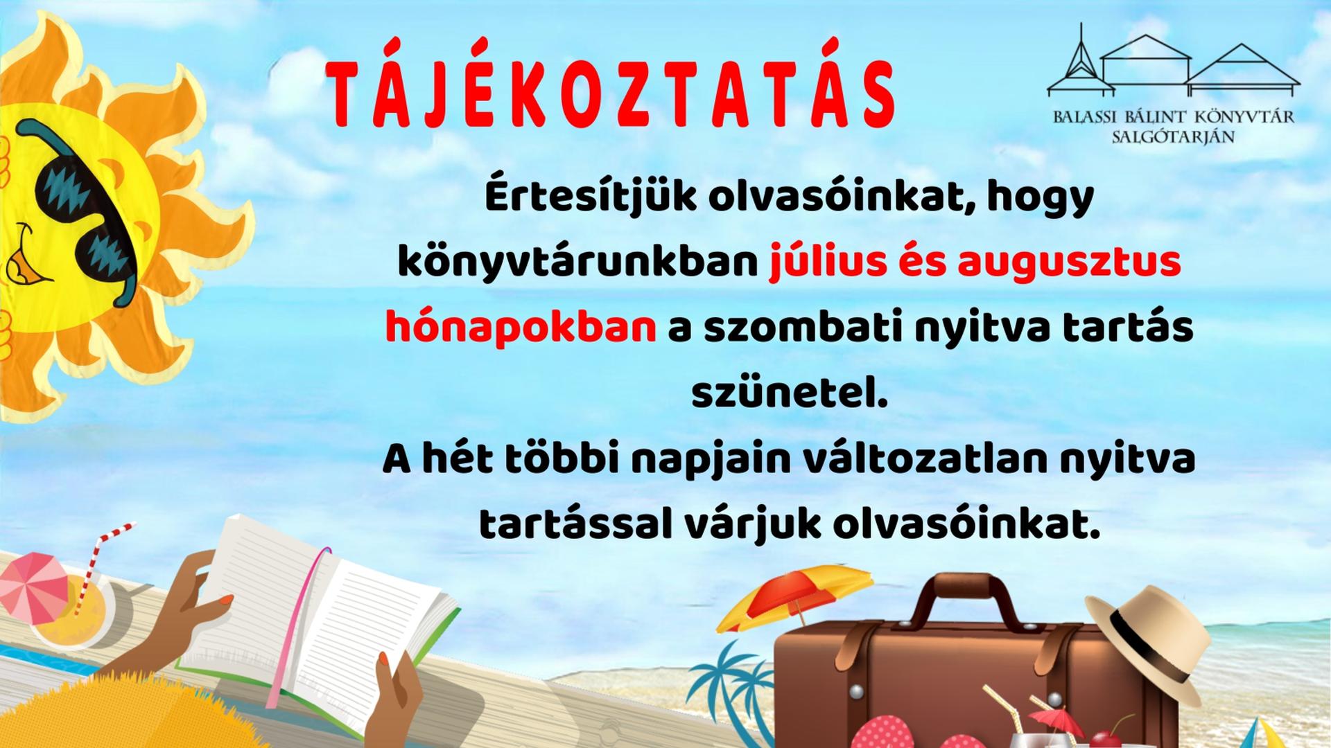 Szombati nyitvatartás változás